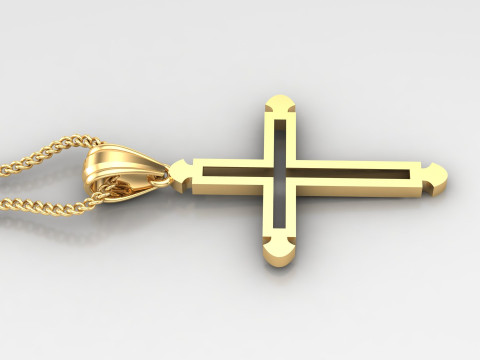 Cross Pendant Jesus Christ 4CP0034 Modello di stampa 3D