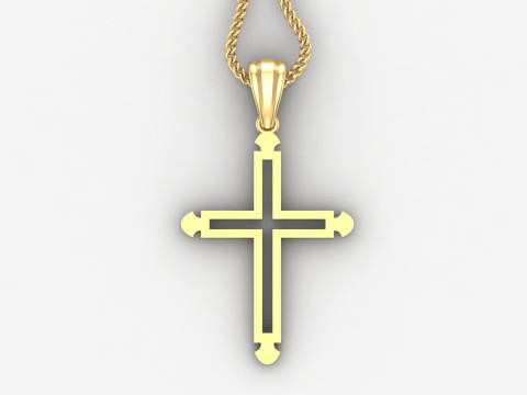 Cross Pendant Jesus Christ 4CP0034 Modello di stampa 3D