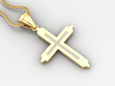 Cross Pendant Jesus Christ 4CP0035 3D 打印模型