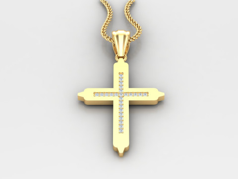 Cross Pendant Jesus Christ 4CP0035 3D Print Model