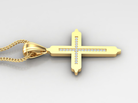 Cross Pendant Jesus Christ 4CP0035 3D Print Model