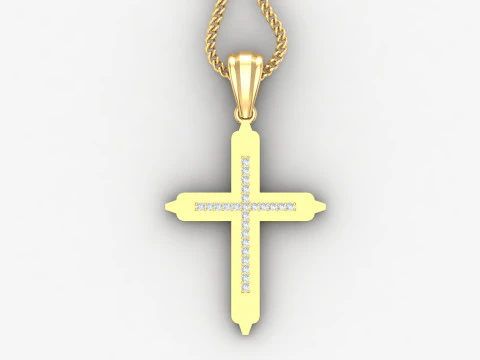 Cross Pendant Jesus Christ 4CP0035 3D Print Model