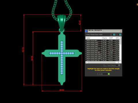 Cross Pendant Jesus Christ 4CP0035 3D Print Model