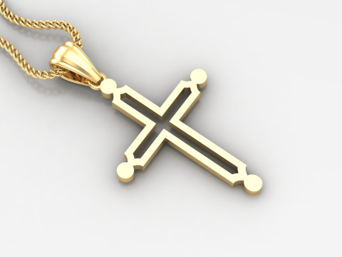 Cross Pendant Jesus Christ 4CP0036 3D 打印模型