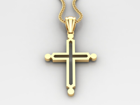 Cross Pendant Jesus Christ 4CP0036 3D 프린트 모델