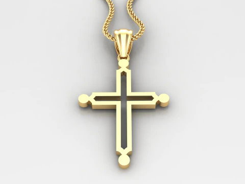 Cross Pendant Jesus Christ 4CP0036 3D Print Model