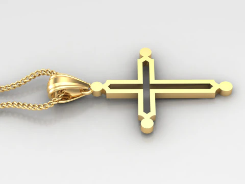 Cross Pendant Jesus Christ 4CP0036 3D Print Model