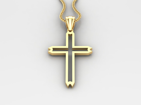 Cross Pendant Jesus Christ 4CP0037 3D Принт Модель