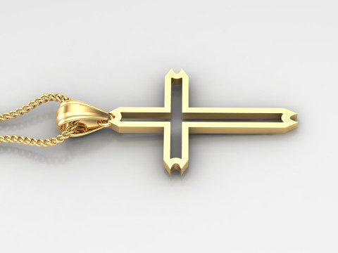 Cross Pendant Jesus Christ 4CP0037 3D Принт Модель