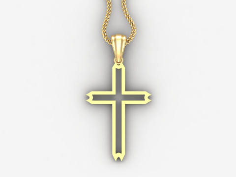 Cross Pendant Jesus Christ 4CP0037 3D Принт Модель