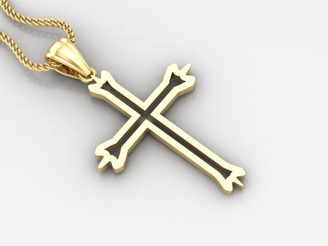 Cross Pendant Jesus Christ 4CP0038 3D 打印模型