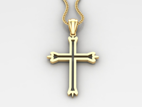 Cross Pendant Jesus Christ 4CP0038 3Dプリントモデル