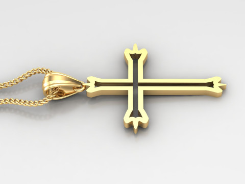 Cross Pendant Jesus Christ 4CP0038 3Dプリントモデル
