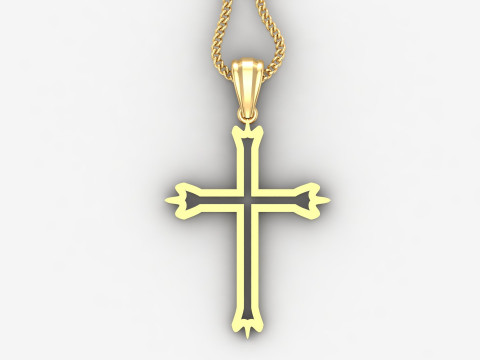 Cross Pendant Jesus Christ 4CP0038 3Dプリントモデル