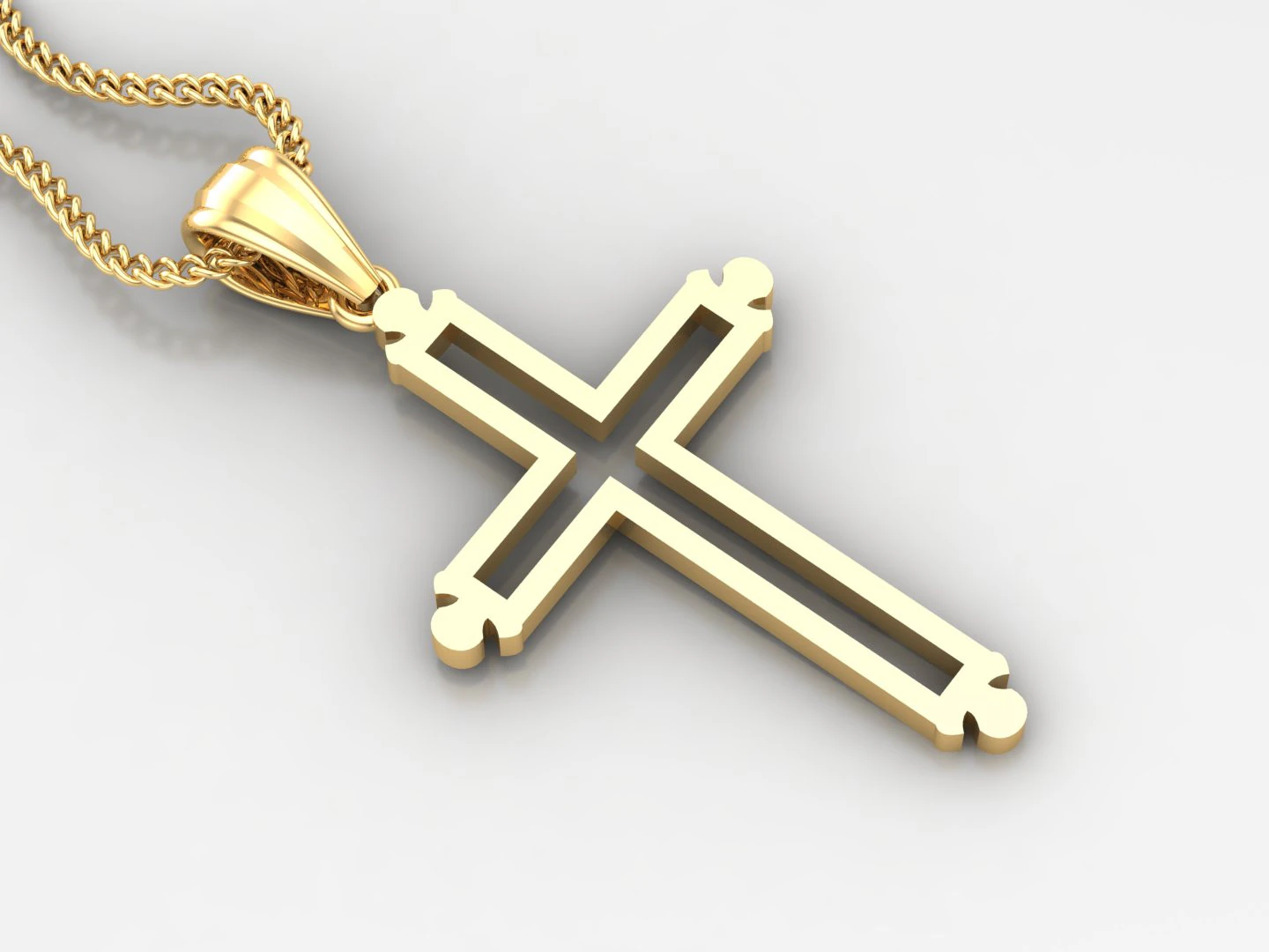 Cross Pendant Jesus Christ 4CP0039 3D Print Model .c4d .max .obj .3ds .fbx .stl .blend 