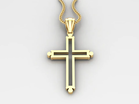 Cross Pendant Jesus Christ 4CP0039 3D Print Model