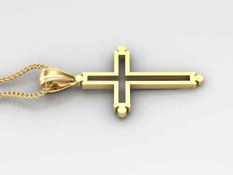 Cross Pendant Jesus Christ 4CP0039 3D Print Model