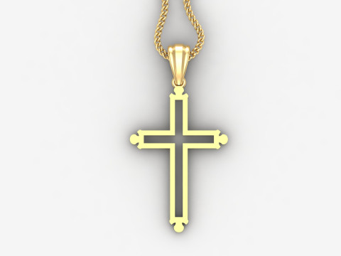 Cross Pendant Jesus Christ 4CP0039 Modelo de Impressão 3D