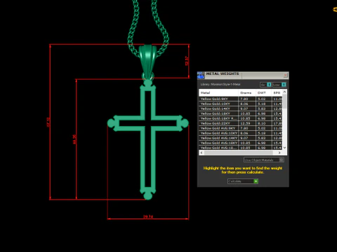 Cross Pendant Jesus Christ 4CP0039 3D Print Model