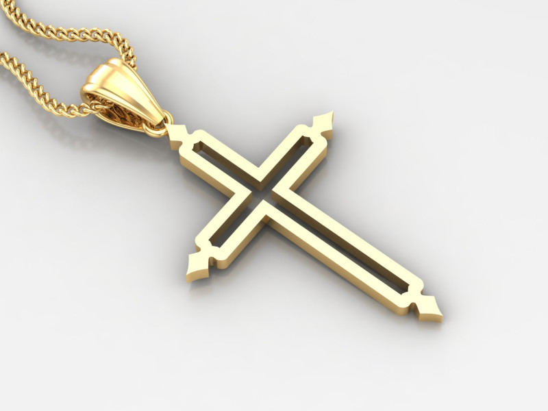 Cross Pendant Jesus Christ 4CP0040 3D-Druckmodell .c4d .max .obj .3ds .fbx .stl .blend 