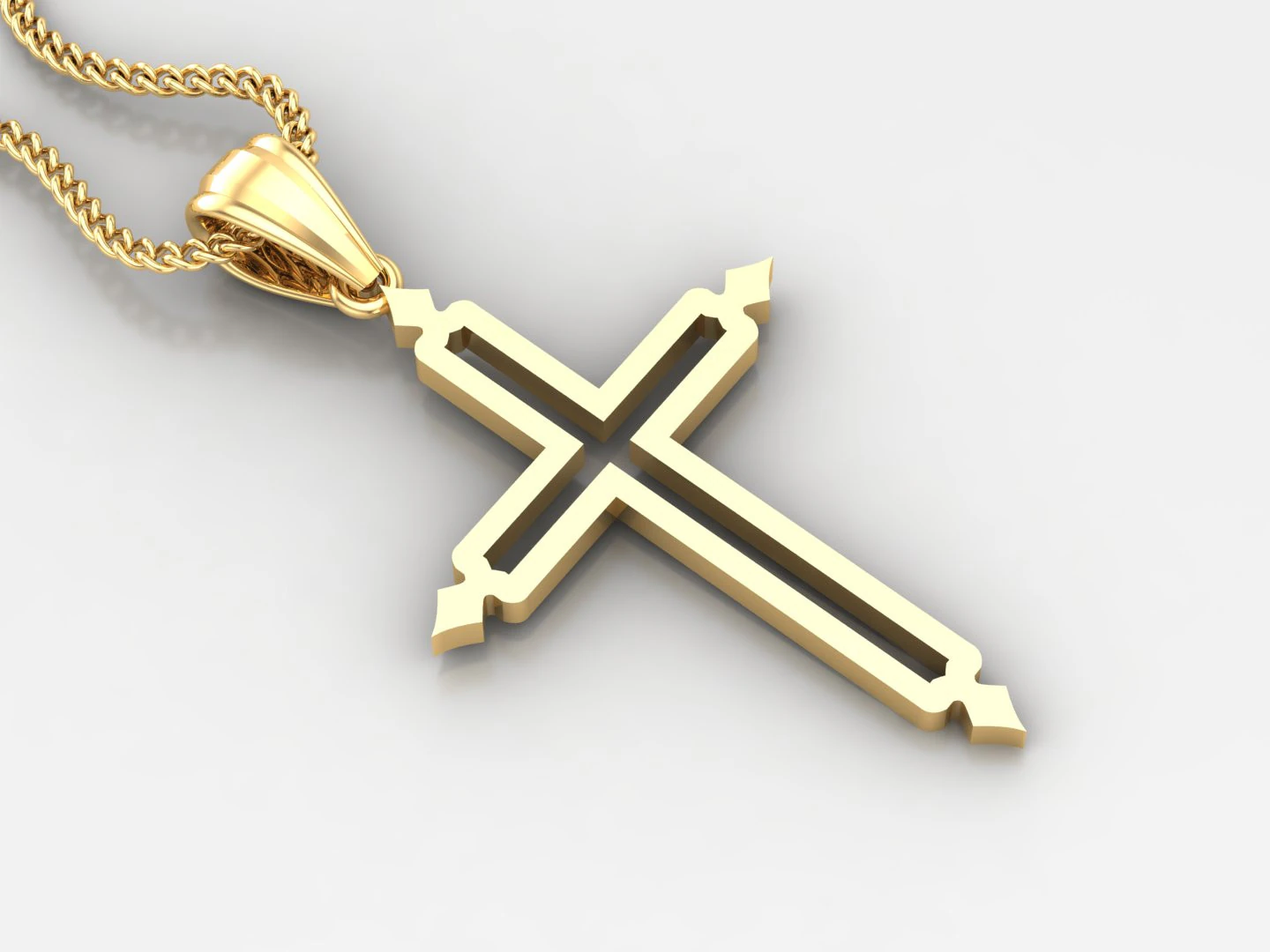 Cross Pendant Jesus Christ 4CP0040 3D Print Model .c4d .max .obj .3ds .fbx .stl .blend 
