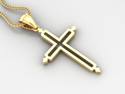 Cross Pendant Jesus Christ 4CP0040 3D 打印模型