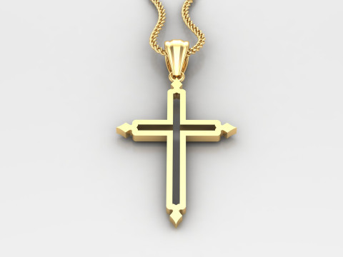 Cross Pendant Jesus Christ 4CP0040 3D-Druckmodell