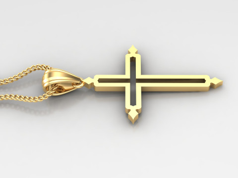 Cross Pendant Jesus Christ 4CP0040 3D-Druckmodell