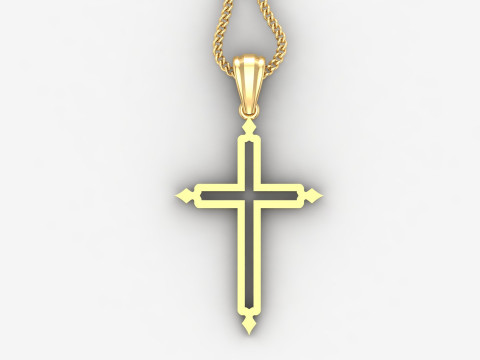 Cross Pendant Jesus Christ 4CP0040 3D-Druckmodell