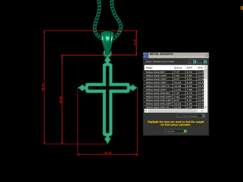 Cross Pendant Jesus Christ 4CP0040 3D Print Model