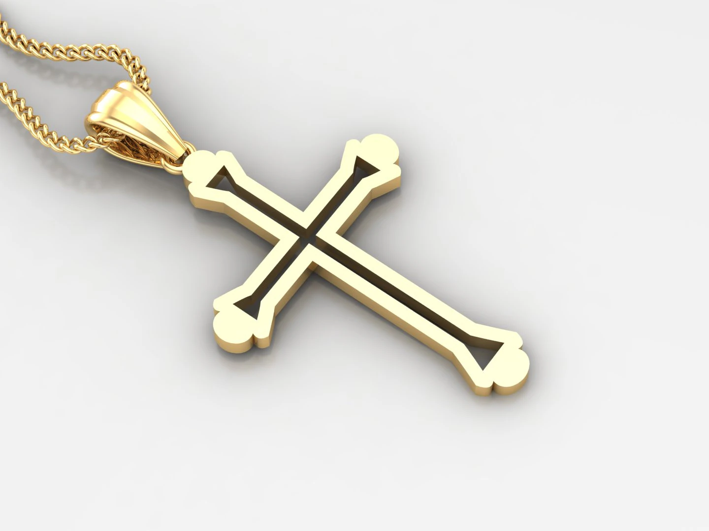 Cross Pendant Jesus Christ 4CP0041 3D Print Model .c4d .max .obj .3ds .fbx .stl .blend 