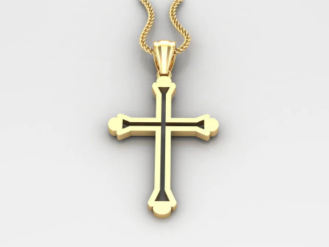 Cross Pendant Jesus Christ 4CP0041 3D Print Model