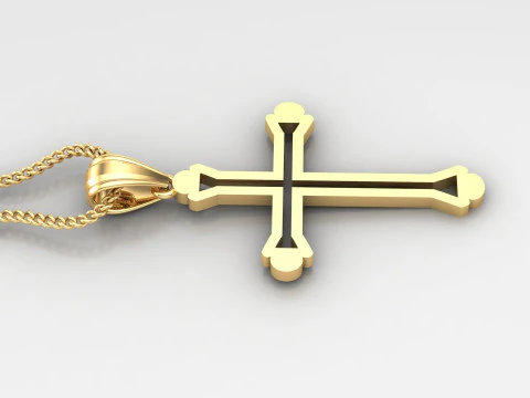 Cross Pendant Jesus Christ 4CP0041 3D Print Model
