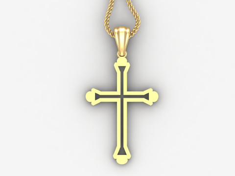 Cross Pendant Jesus Christ 4CP0041 3D प्रिंट मॉडल