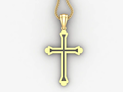 Cross Pendant Jesus Christ 4CP0041 3D Print Model
