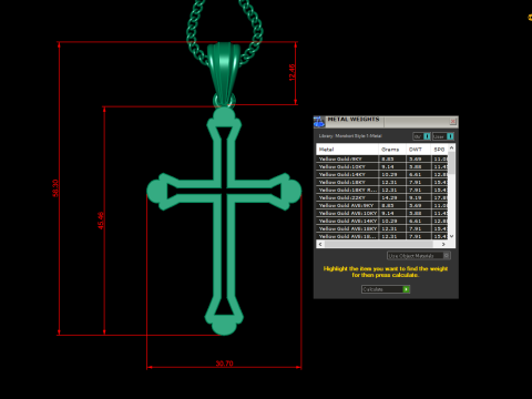 Cross Pendant Jesus Christ 4CP0041 3D प्रिंट मॉडल