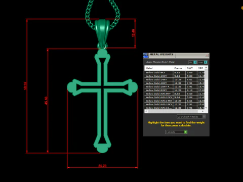 Cross Pendant Jesus Christ 4CP0041 3D Print Model