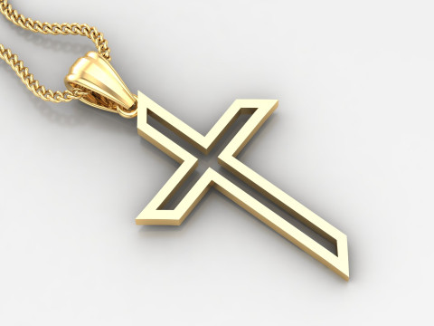 Cross Pendant Jesus Christ 4CP0042 3D 打印模型