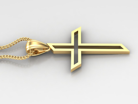 Кулон-хрест Ісус Христос 4CP0042 3D Принт Модель