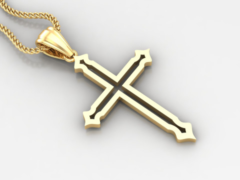 Cross Pendant Jesus Christ 4CP0043 3D 打印模型