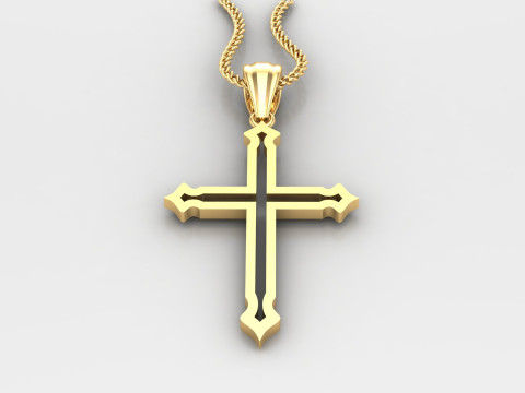 Cross Pendant Jesus Christ 4CP0043 3Dプリントモデル