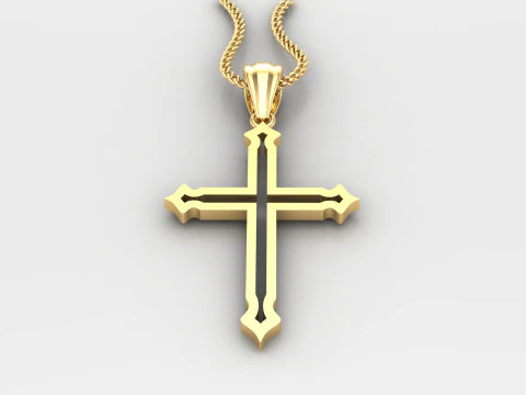 Cross Pendant Jesus Christ 4CP0043 3D Print Model