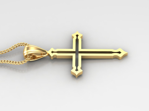 Cross Pendant Jesus Christ 4CP0043 3Dプリントモデル