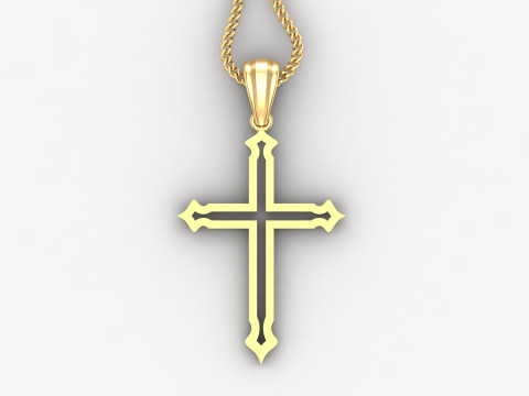 Cross Pendant Jesus Christ 4CP0043 3Dプリントモデル