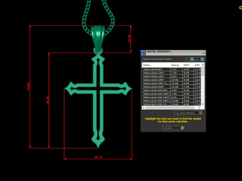 Cross Pendant Jesus Christ 4CP0043 3D Print Model