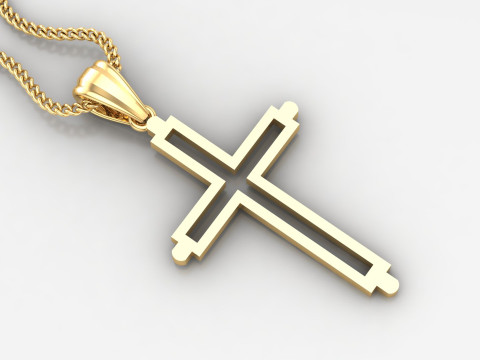 Cross Pendant Jesus Christ 4CP0044 3D 打印模型