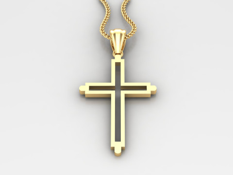 Cross Pendant Jesus Christ 4CP0044 Modelo de Impressão 3D