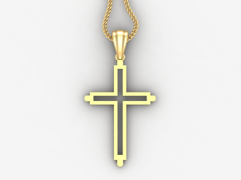 Cross Pendant Jesus Christ 4CP0044 Modelo de Impressão 3D