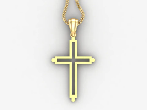 Cross Pendant Jesus Christ 4CP0044 3D Print Model
