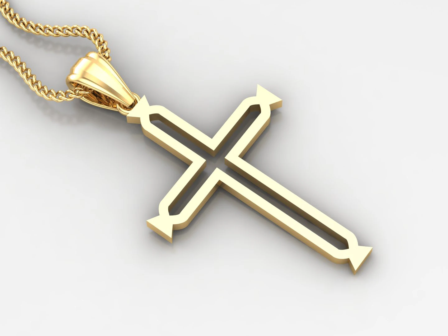 Cross Pendant Jesus Christ 4CP0045 3D Print Model .c4d .max .obj .3ds .fbx .stl .blend 